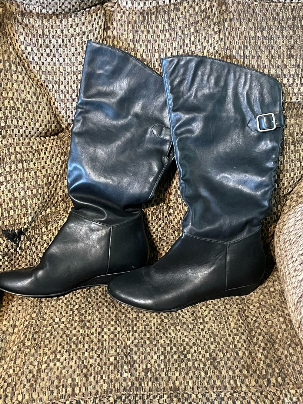 Route 66 Women's Black Mid-Calf Buckle Boots